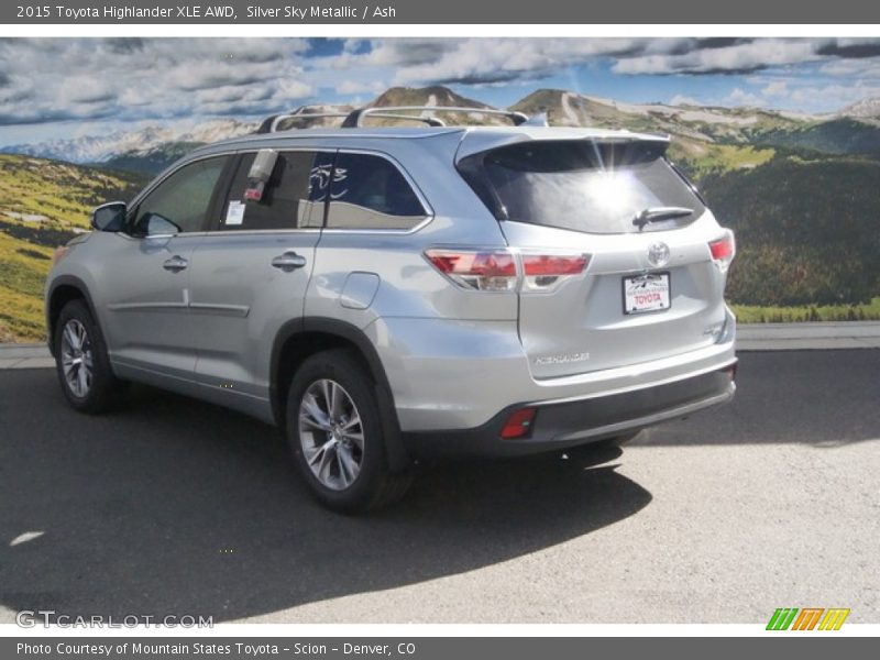 Silver Sky Metallic / Ash 2015 Toyota Highlander XLE AWD