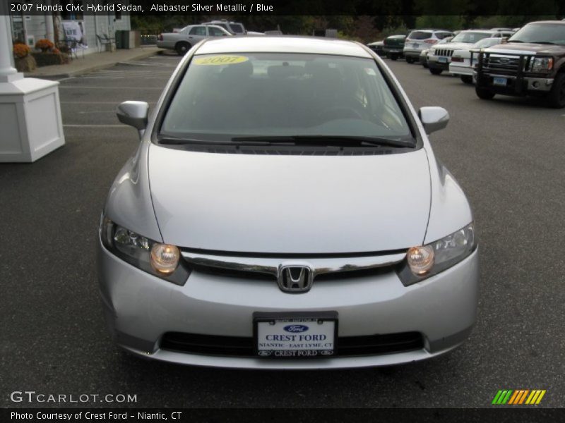 Alabaster Silver Metallic / Blue 2007 Honda Civic Hybrid Sedan