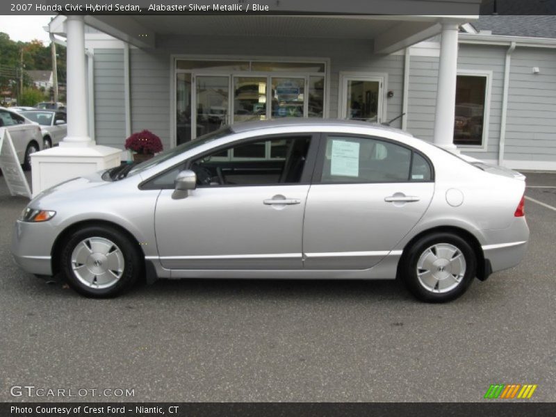 Alabaster Silver Metallic / Blue 2007 Honda Civic Hybrid Sedan