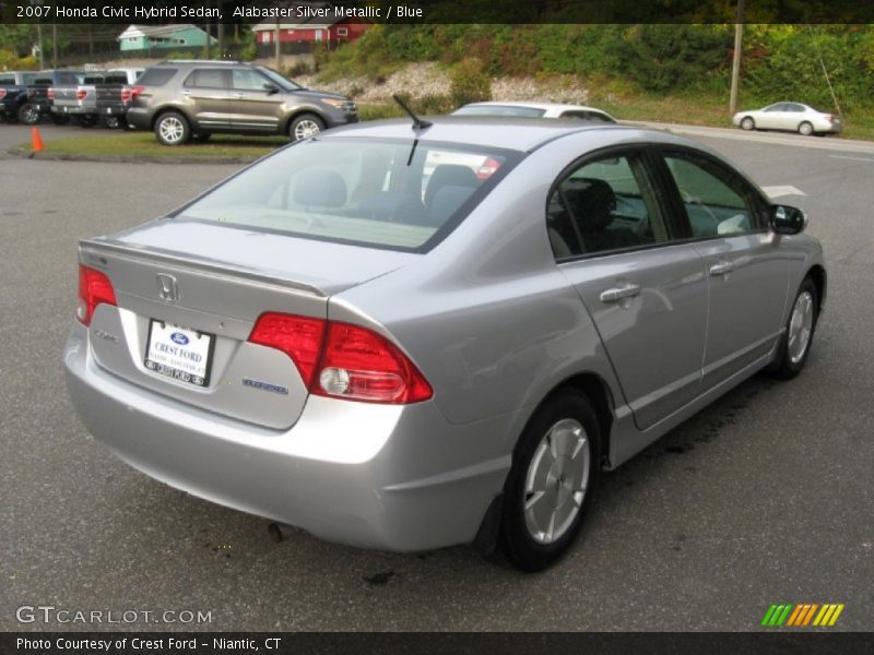 Alabaster Silver Metallic / Blue 2007 Honda Civic Hybrid Sedan