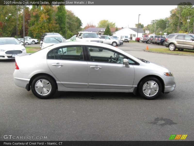 Alabaster Silver Metallic / Blue 2007 Honda Civic Hybrid Sedan