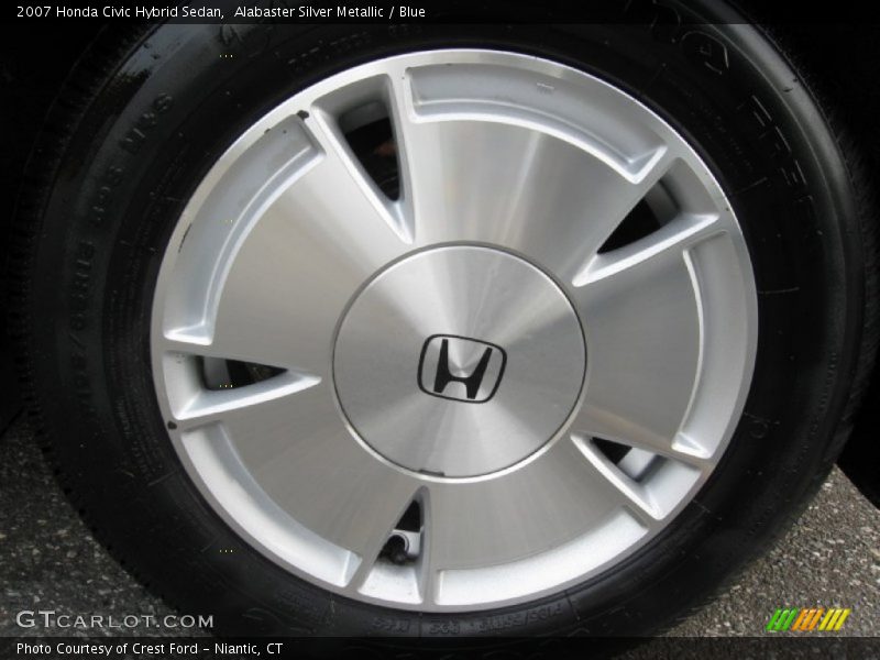 Alabaster Silver Metallic / Blue 2007 Honda Civic Hybrid Sedan