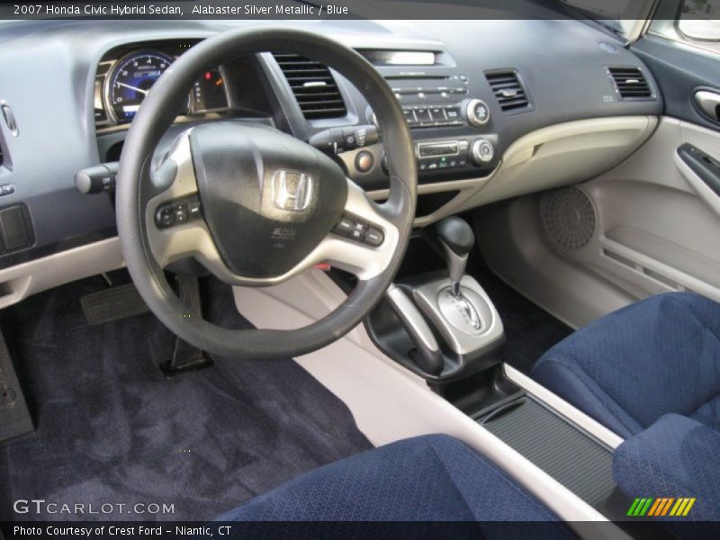 Alabaster Silver Metallic / Blue 2007 Honda Civic Hybrid Sedan