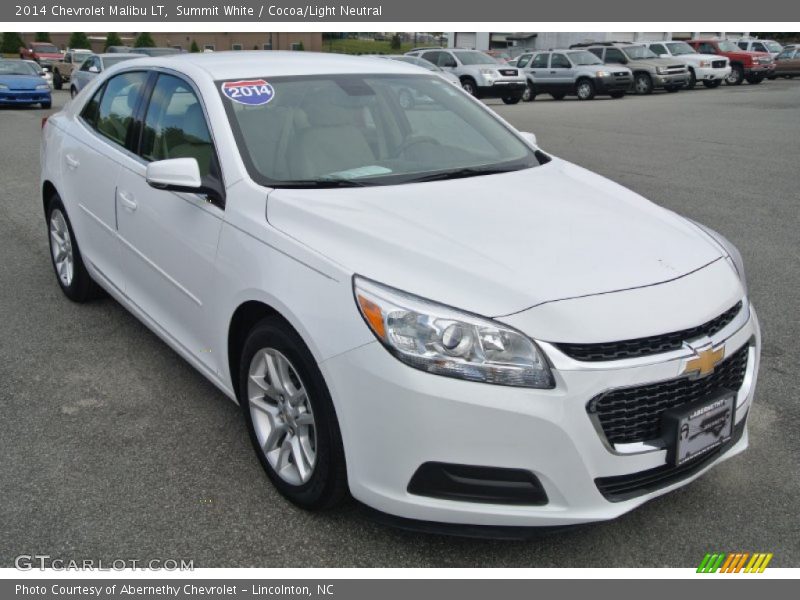 Summit White / Cocoa/Light Neutral 2014 Chevrolet Malibu LT