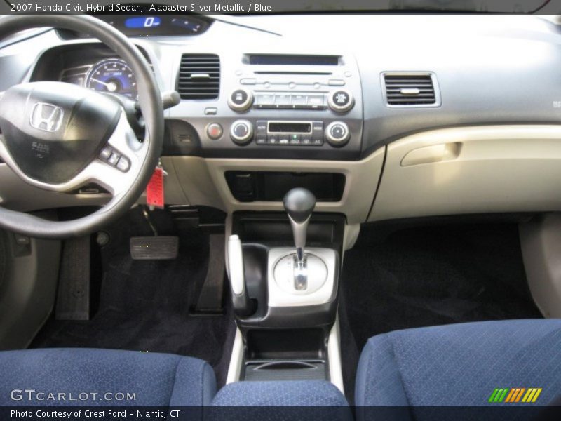 Alabaster Silver Metallic / Blue 2007 Honda Civic Hybrid Sedan