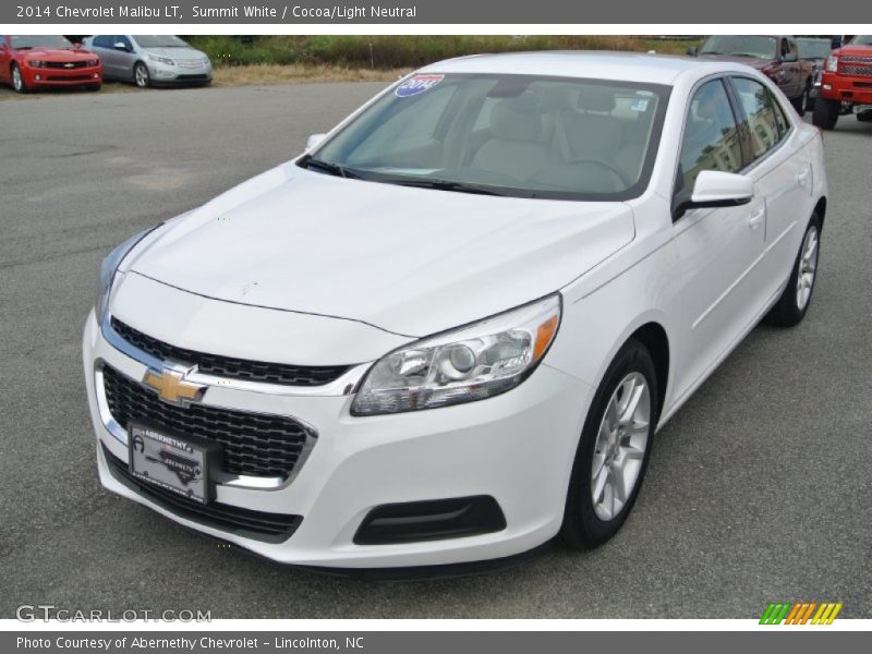 Summit White / Cocoa/Light Neutral 2014 Chevrolet Malibu LT