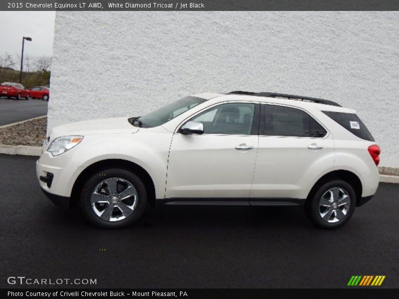 White Diamond Tricoat / Jet Black 2015 Chevrolet Equinox LT AWD