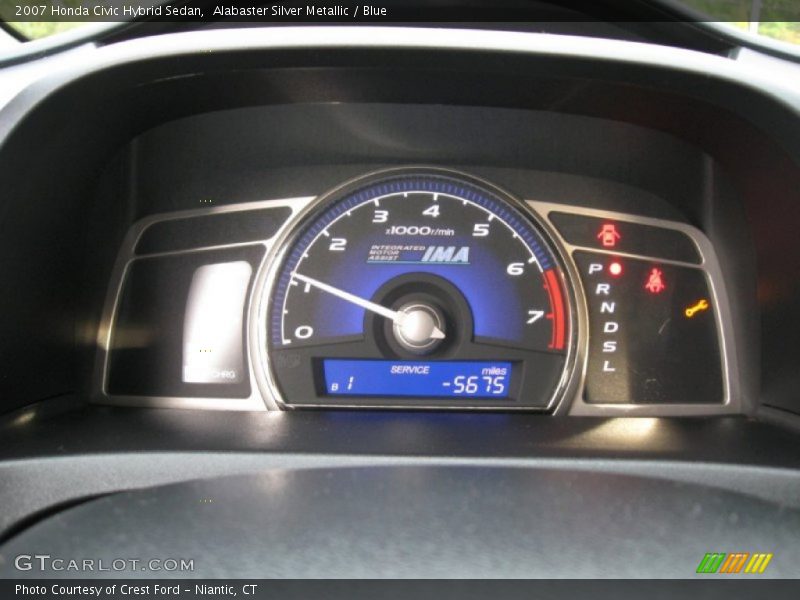 Alabaster Silver Metallic / Blue 2007 Honda Civic Hybrid Sedan