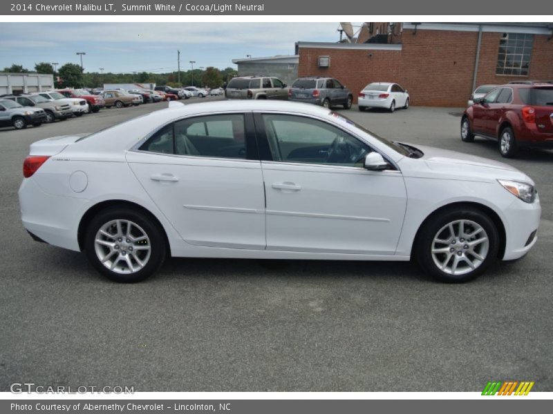 Summit White / Cocoa/Light Neutral 2014 Chevrolet Malibu LT