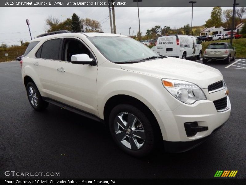 White Diamond Tricoat / Jet Black 2015 Chevrolet Equinox LT AWD