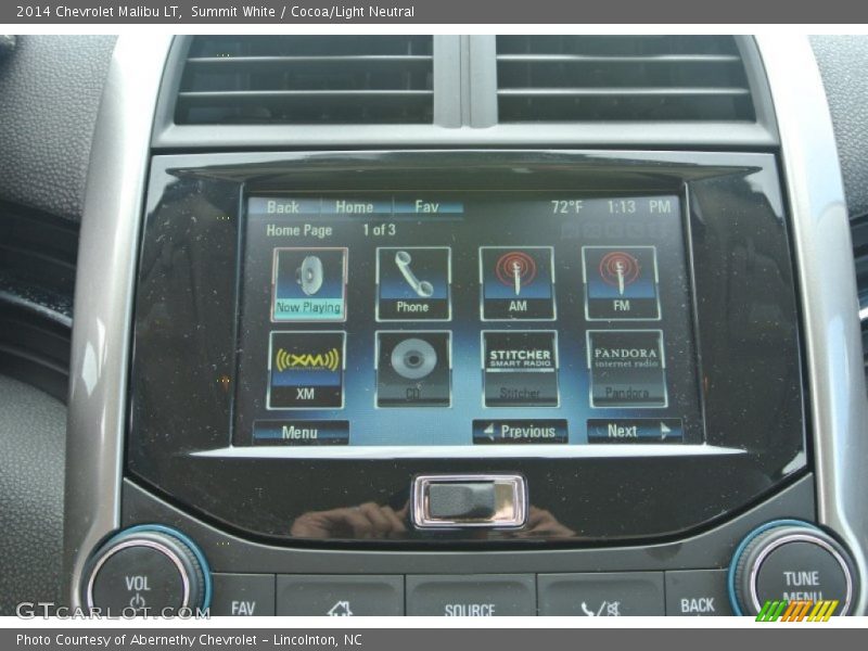 Summit White / Cocoa/Light Neutral 2014 Chevrolet Malibu LT