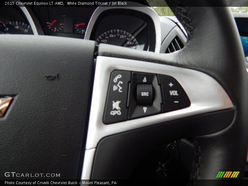 White Diamond Tricoat / Jet Black 2015 Chevrolet Equinox LT AWD