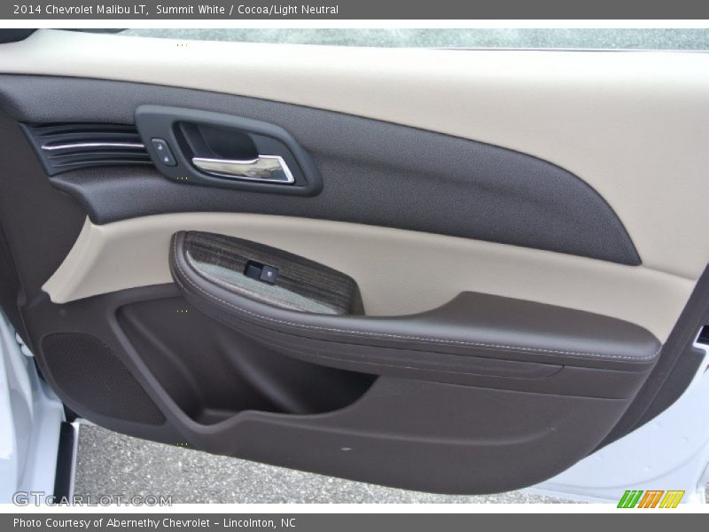 Summit White / Cocoa/Light Neutral 2014 Chevrolet Malibu LT