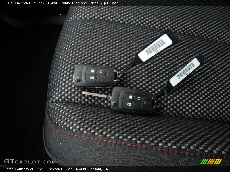White Diamond Tricoat / Jet Black 2015 Chevrolet Equinox LT AWD