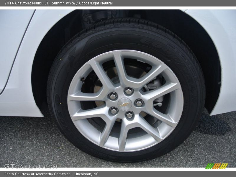 Summit White / Cocoa/Light Neutral 2014 Chevrolet Malibu LT