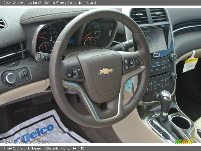 Summit White / Cocoa/Light Neutral 2014 Chevrolet Malibu LT