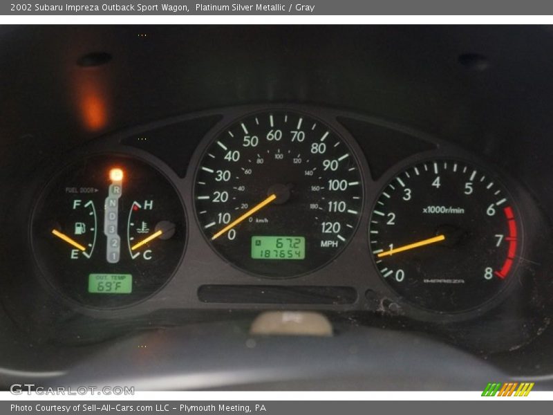 Platinum Silver Metallic / Gray 2002 Subaru Impreza Outback Sport Wagon