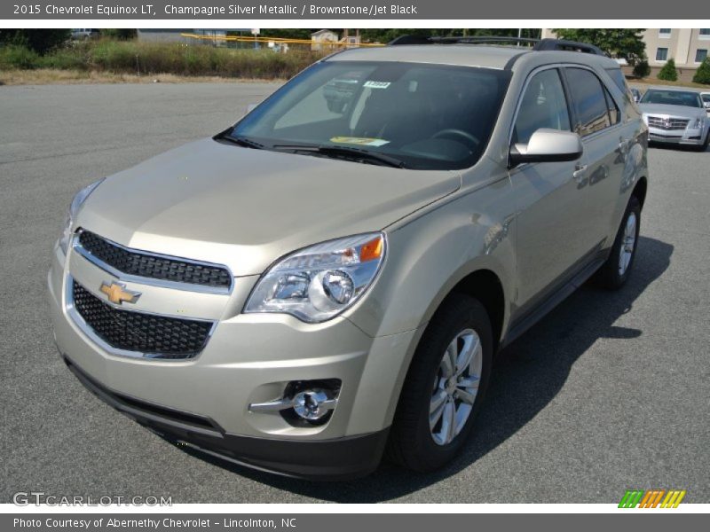 Champagne Silver Metallic / Brownstone/Jet Black 2015 Chevrolet Equinox LT