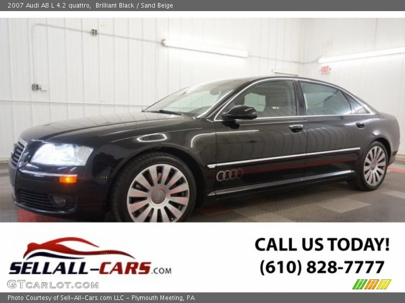 Brilliant Black / Sand Beige 2007 Audi A8 L 4.2 quattro