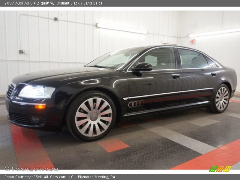 Brilliant Black / Sand Beige 2007 Audi A8 L 4.2 quattro
