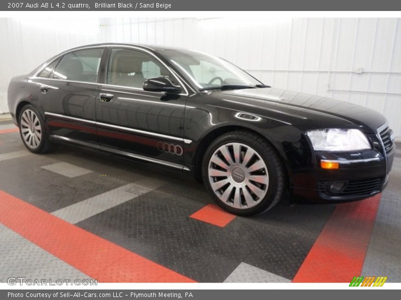 Brilliant Black / Sand Beige 2007 Audi A8 L 4.2 quattro