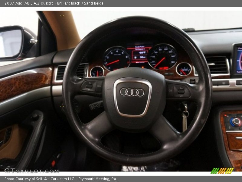 Brilliant Black / Sand Beige 2007 Audi A8 L 4.2 quattro