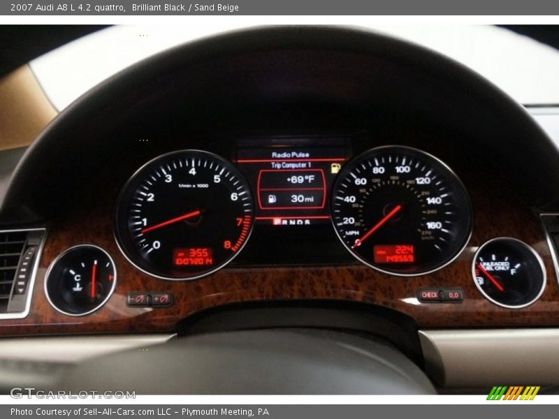 Brilliant Black / Sand Beige 2007 Audi A8 L 4.2 quattro