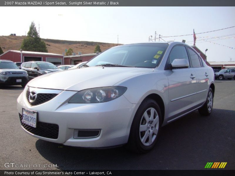 Sunlight Silver Metallic / Black 2007 Mazda MAZDA3 i Sport Sedan