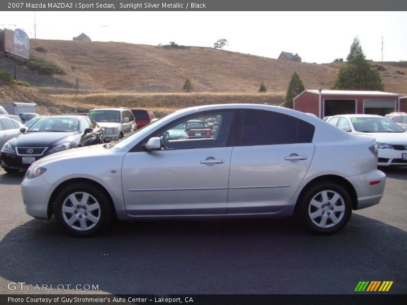 Sunlight Silver Metallic / Black 2007 Mazda MAZDA3 i Sport Sedan