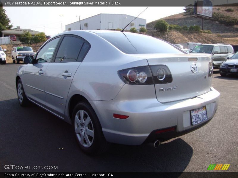Sunlight Silver Metallic / Black 2007 Mazda MAZDA3 i Sport Sedan