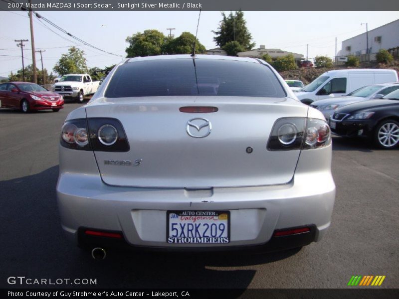 Sunlight Silver Metallic / Black 2007 Mazda MAZDA3 i Sport Sedan