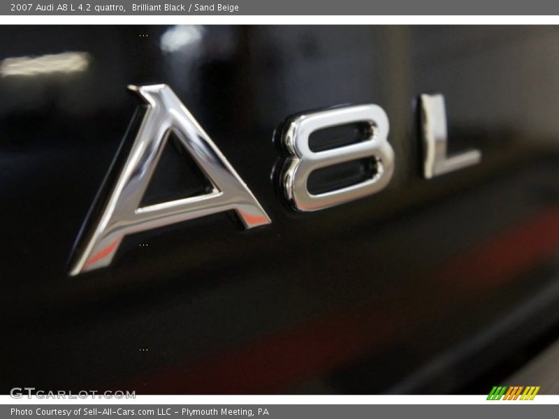 Brilliant Black / Sand Beige 2007 Audi A8 L 4.2 quattro