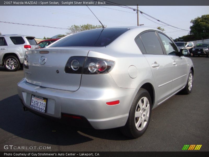 Sunlight Silver Metallic / Black 2007 Mazda MAZDA3 i Sport Sedan