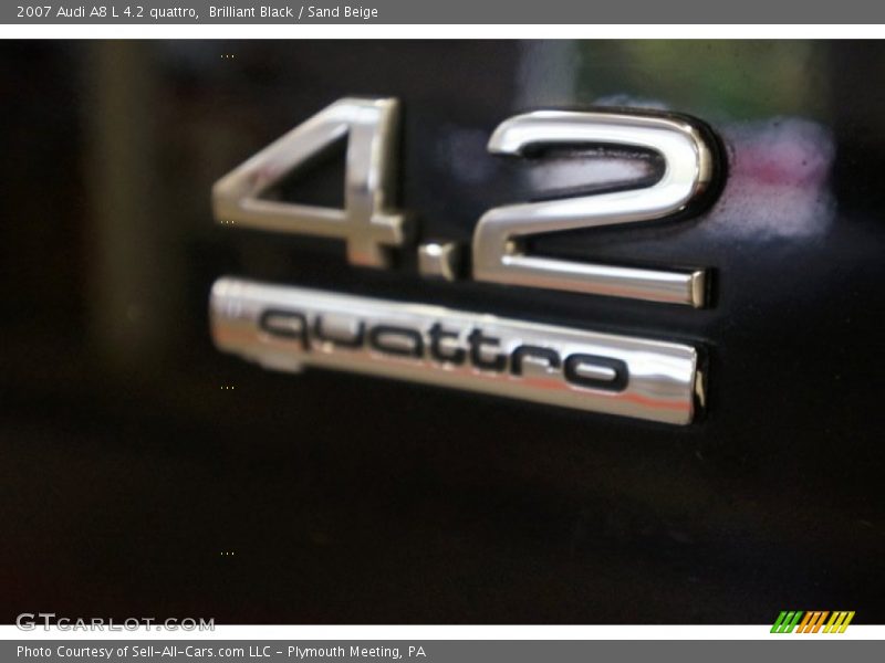 Brilliant Black / Sand Beige 2007 Audi A8 L 4.2 quattro