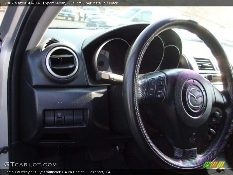 Sunlight Silver Metallic / Black 2007 Mazda MAZDA3 i Sport Sedan