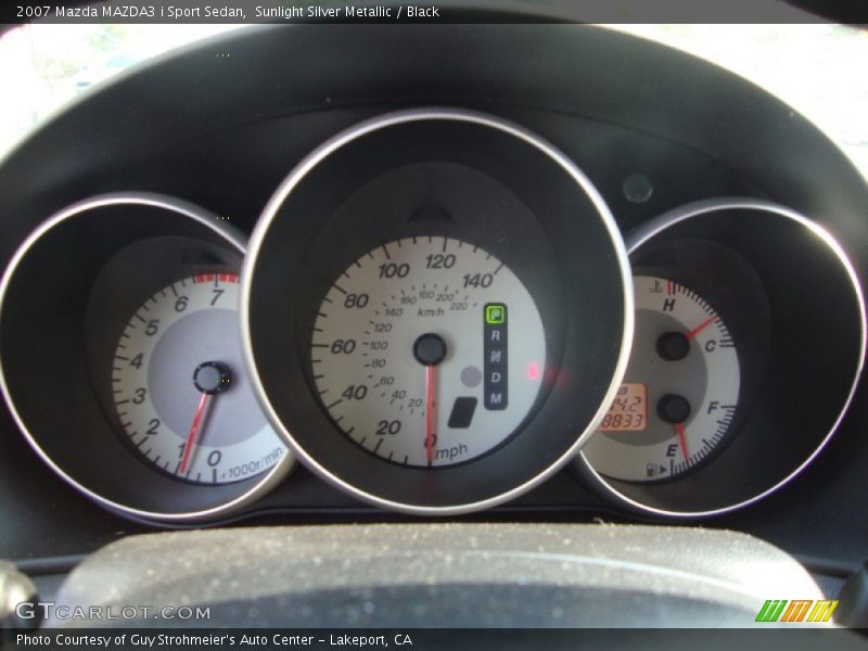Sunlight Silver Metallic / Black 2007 Mazda MAZDA3 i Sport Sedan