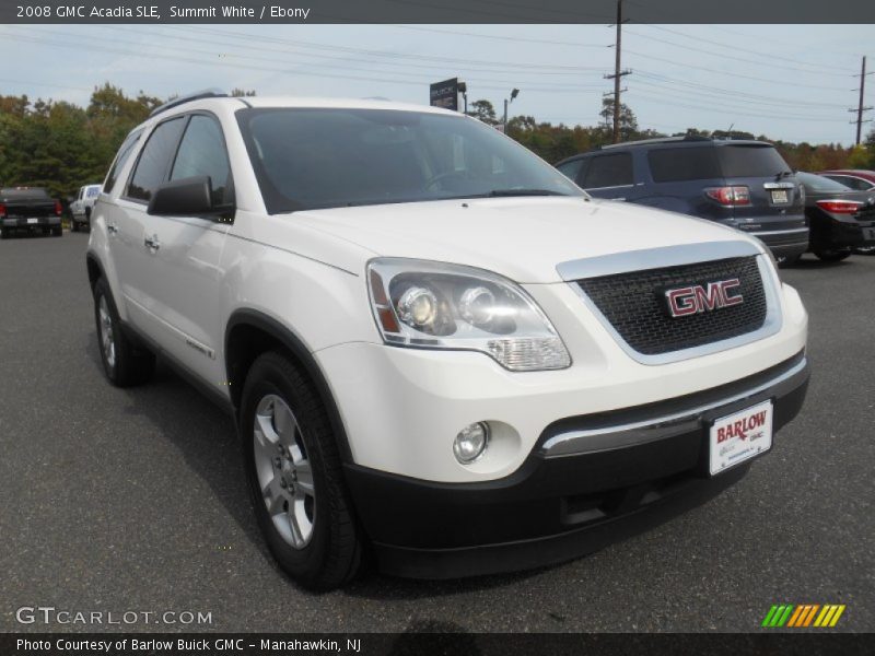 Summit White / Ebony 2008 GMC Acadia SLE