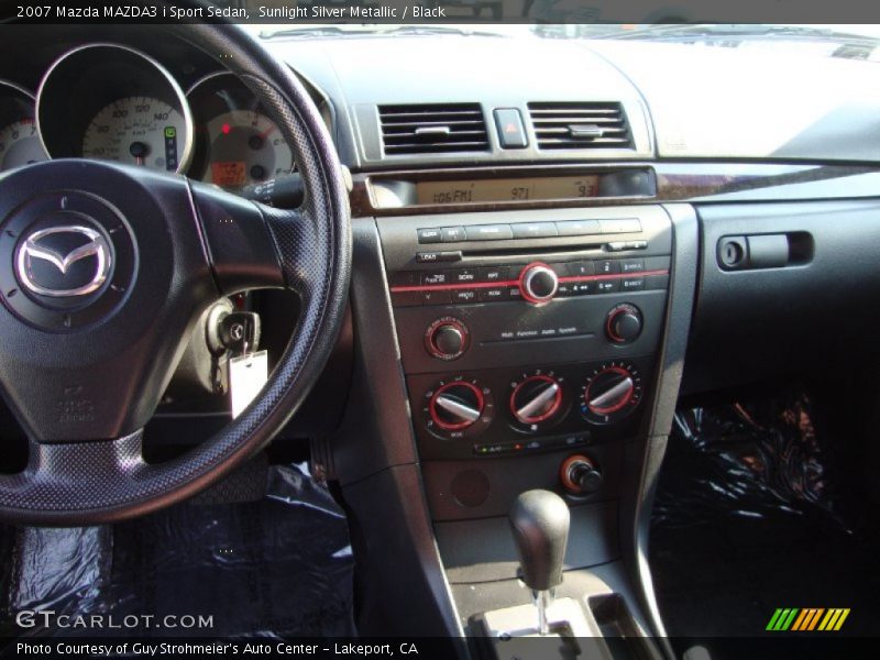 Sunlight Silver Metallic / Black 2007 Mazda MAZDA3 i Sport Sedan