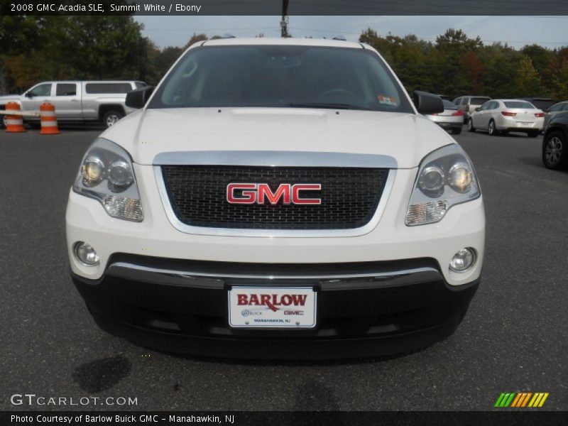 Summit White / Ebony 2008 GMC Acadia SLE