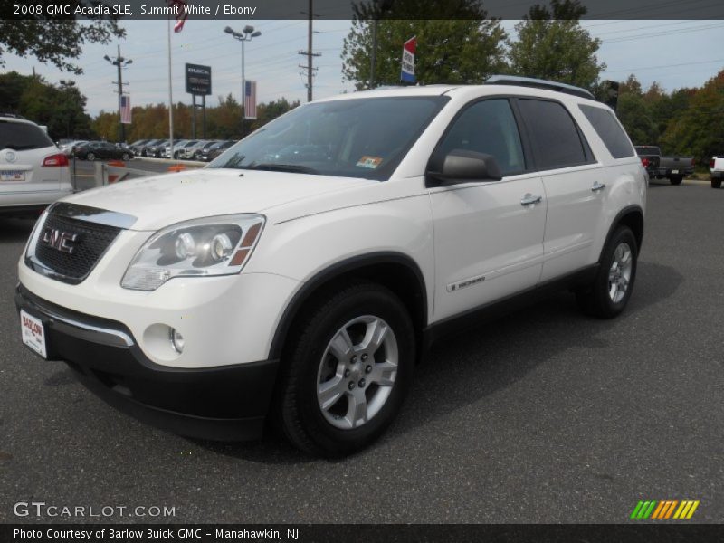 Summit White / Ebony 2008 GMC Acadia SLE