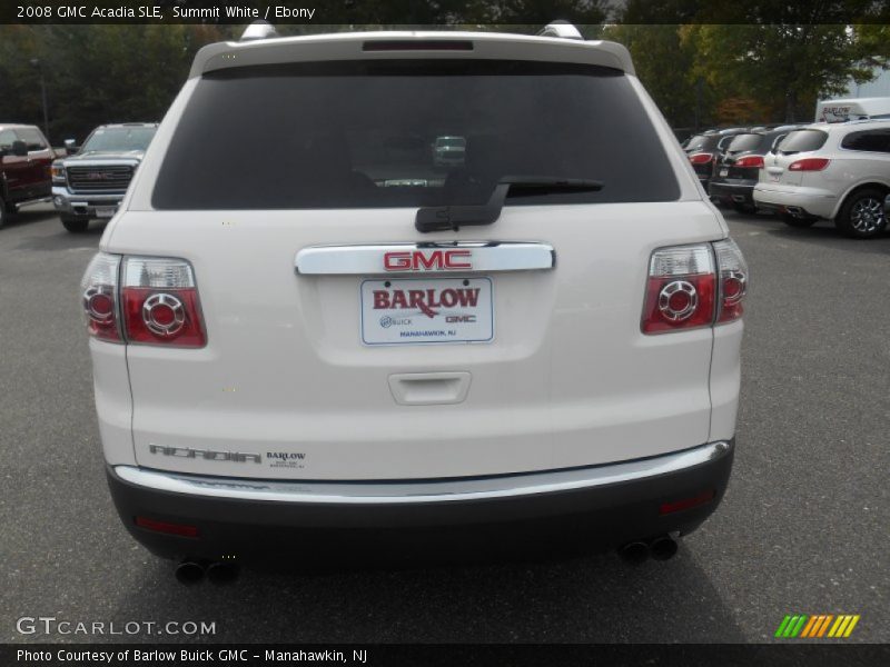 Summit White / Ebony 2008 GMC Acadia SLE