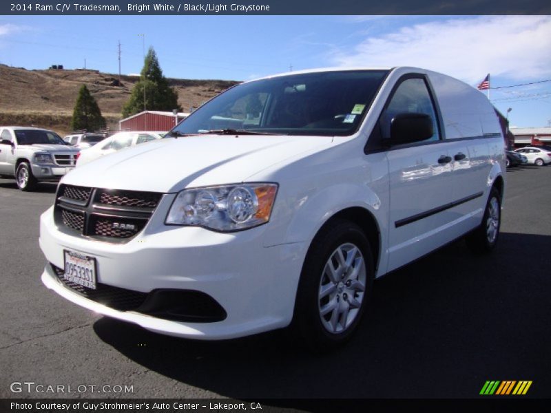 Bright White / Black/Light Graystone 2014 Ram C/V Tradesman