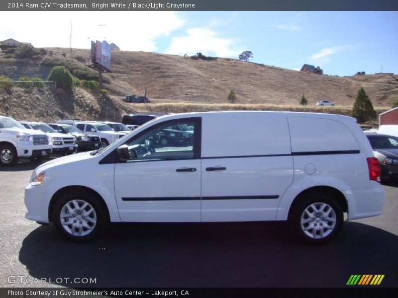 Bright White / Black/Light Graystone 2014 Ram C/V Tradesman