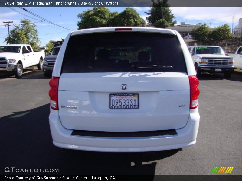 Bright White / Black/Light Graystone 2014 Ram C/V Tradesman