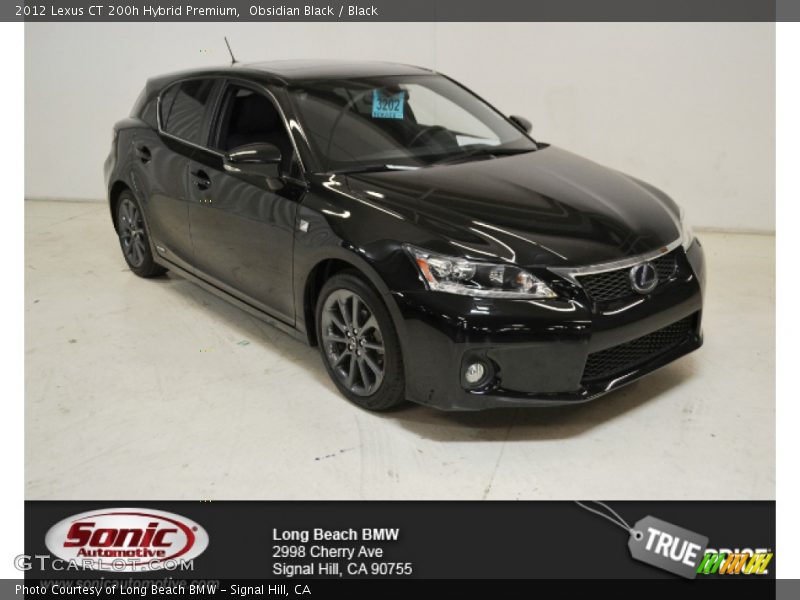 Obsidian Black / Black 2012 Lexus CT 200h Hybrid Premium