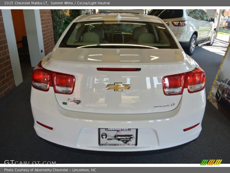 Summit White / Cocoa/Light Neutral 2015 Chevrolet Malibu LT