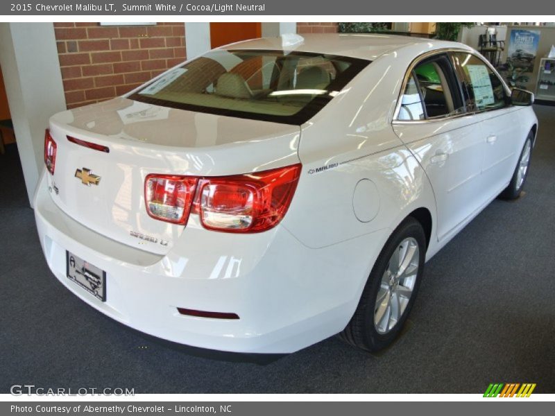 Summit White / Cocoa/Light Neutral 2015 Chevrolet Malibu LT