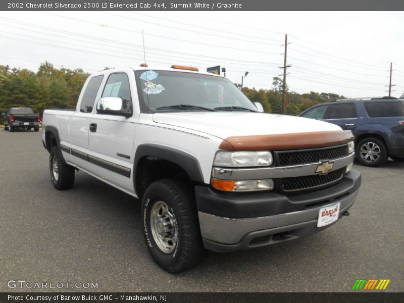 Summit White / Graphite 2002 Chevrolet Silverado 2500 LS Extended Cab 4x4