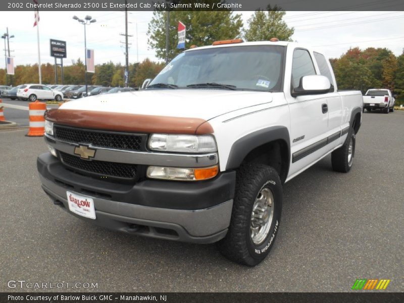 Summit White / Graphite 2002 Chevrolet Silverado 2500 LS Extended Cab 4x4