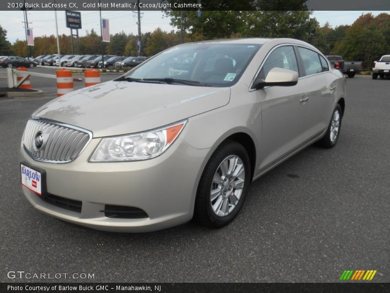 Gold Mist Metallic / Cocoa/Light Cashmere 2010 Buick LaCrosse CX